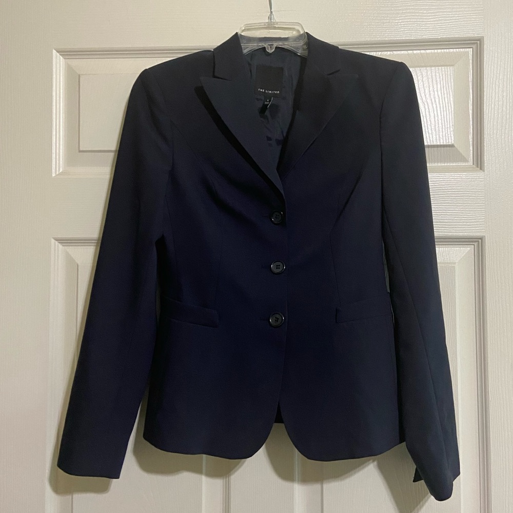 Women The Limited Navy Suit Jacket